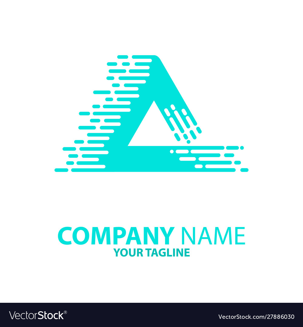 Rain Triangle Logo Can Be Used For Companies Vector Image