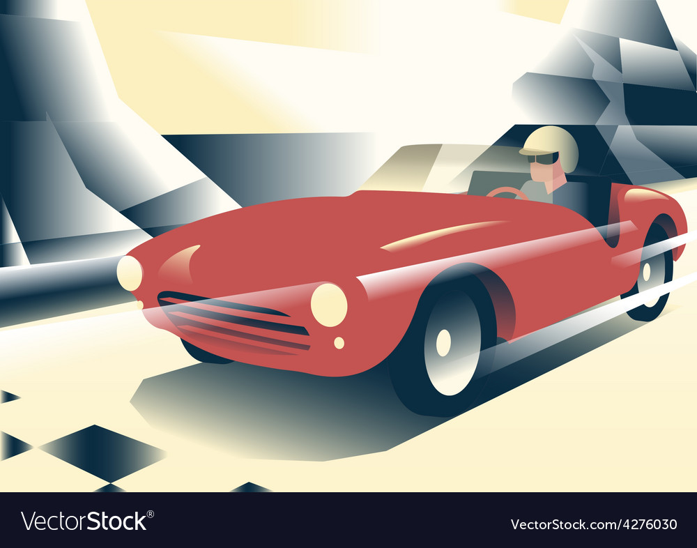 Red sport car Royalty Free Vector Image - VectorStock