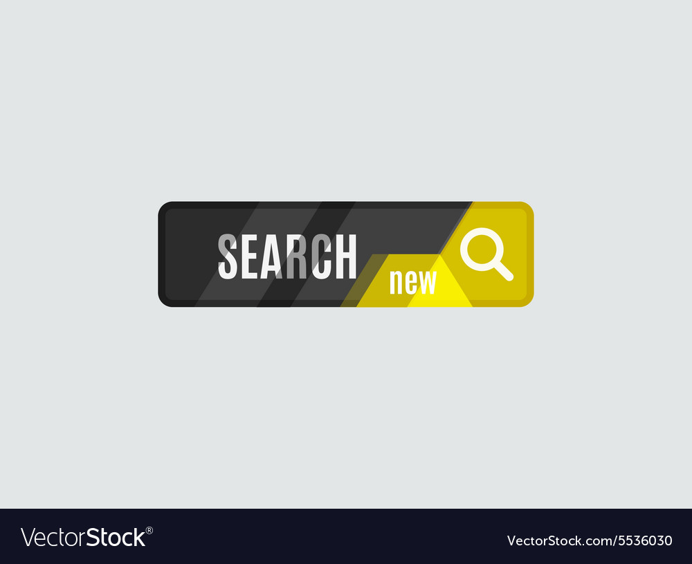 Search button futuristic hi-tech ui design
