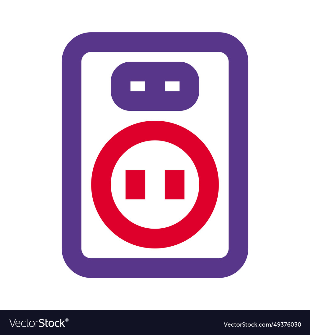 Wall mounted power socket with switch button