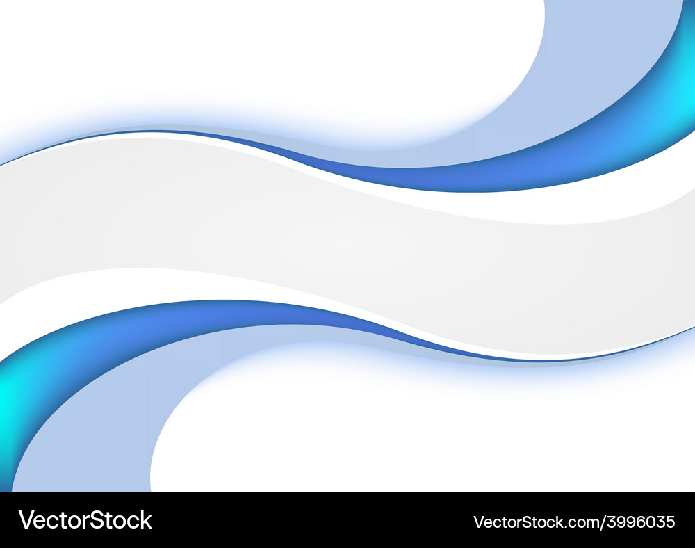 Abstract blue waves Royalty Free Vector Image - VectorStock