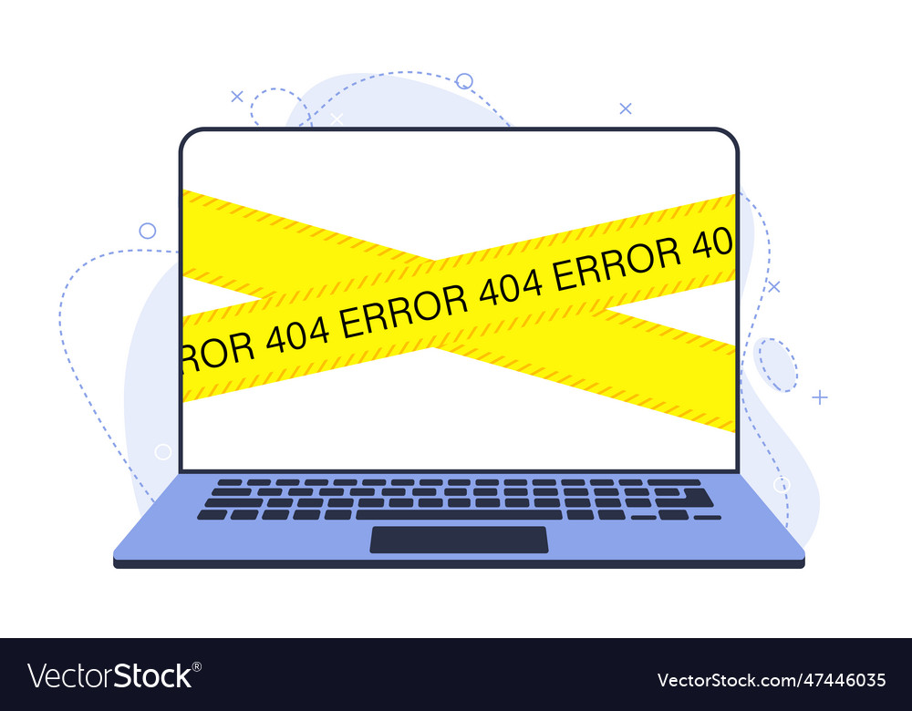 An error on the laptop screen broken device needs