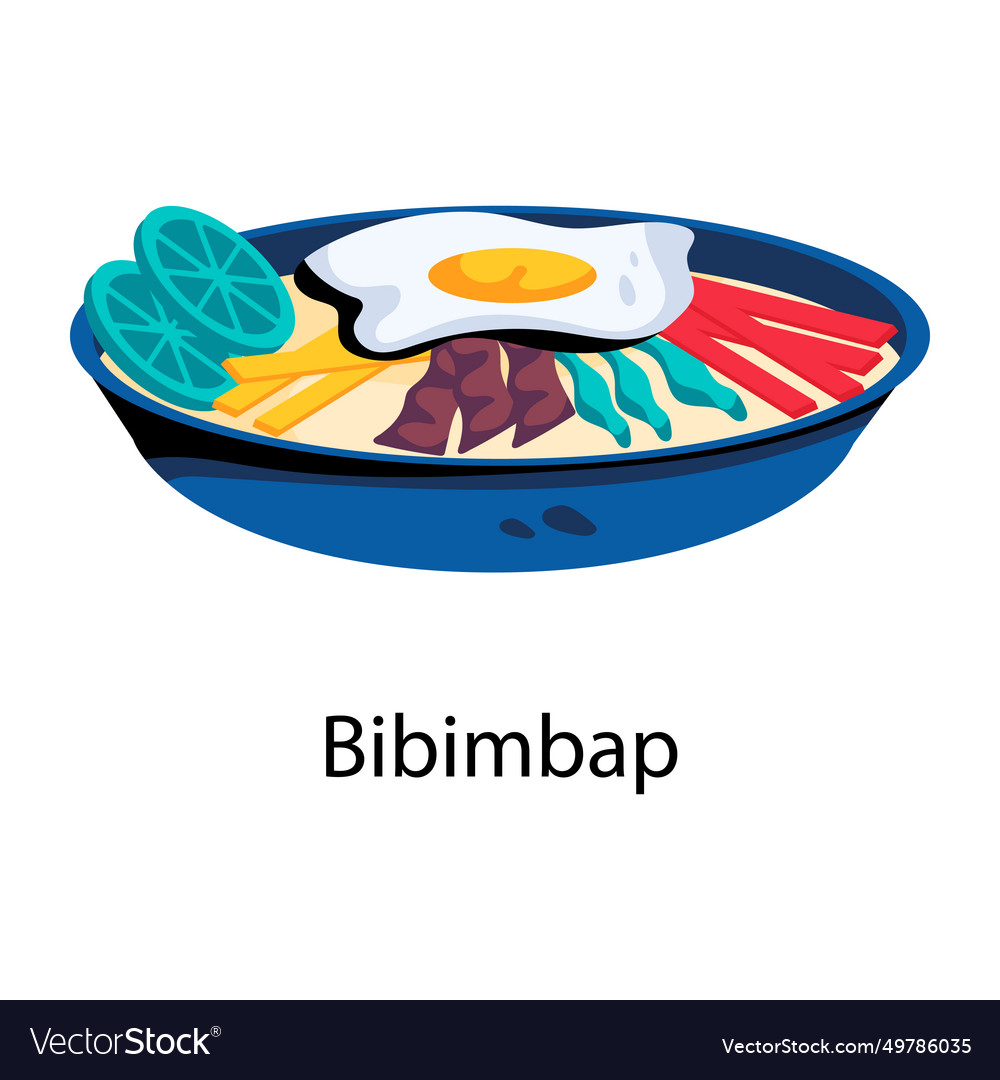 Bibimbap Royalty Free Vector Image - VectorStock