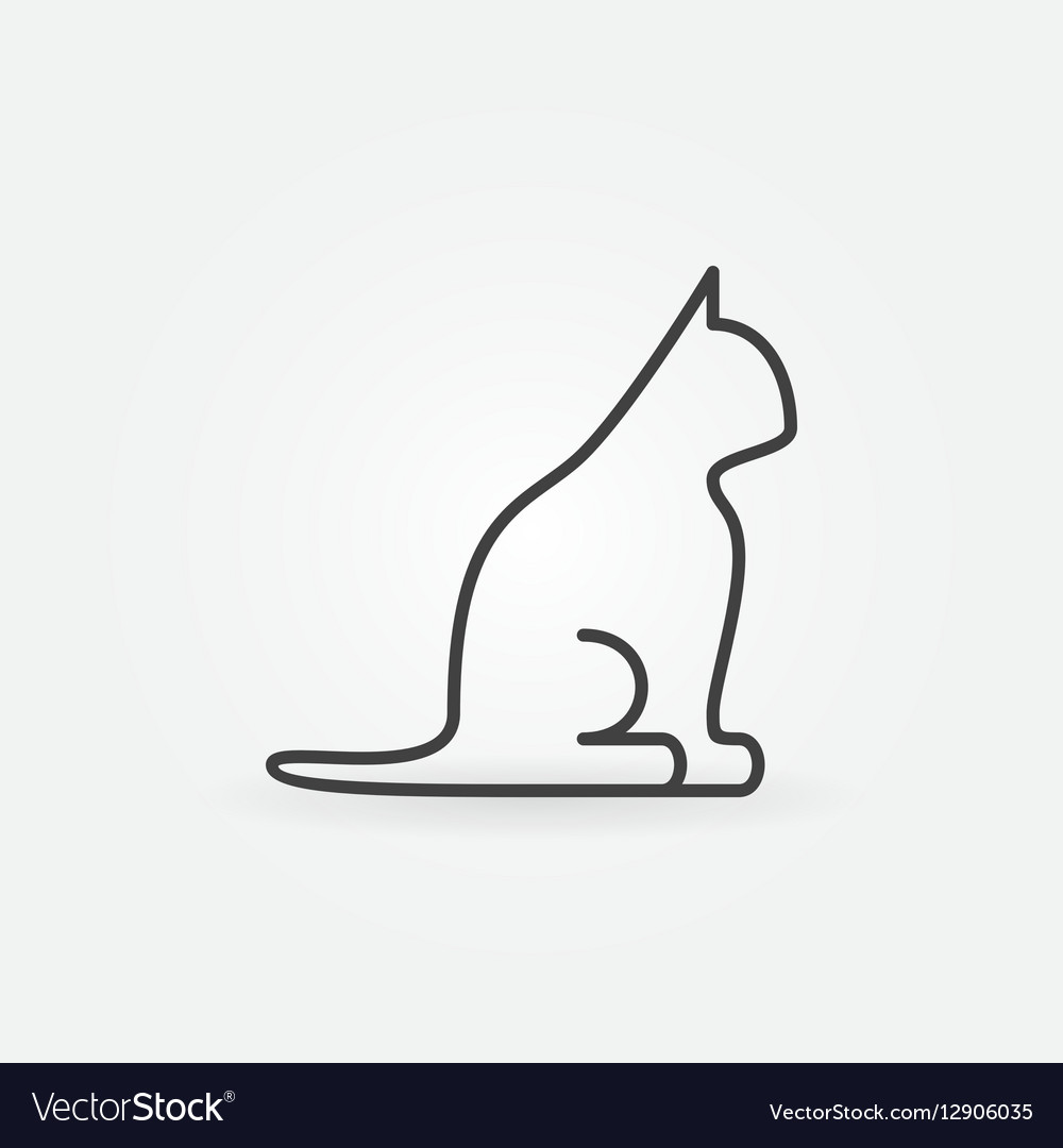 Cat line and glyph icon. Animal vector illustration isolated on