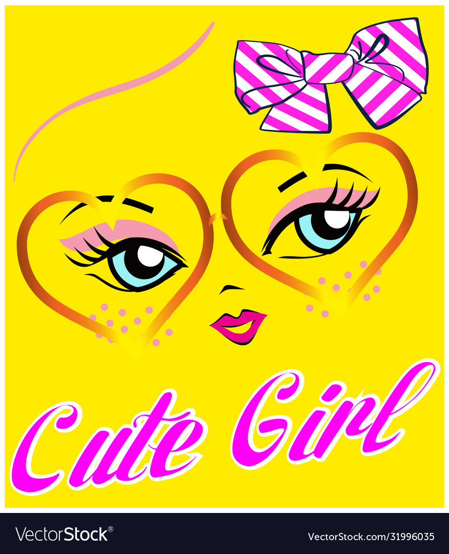 Cute Girl T Shirt Graphicsgirl Graphicgirl Vector Image