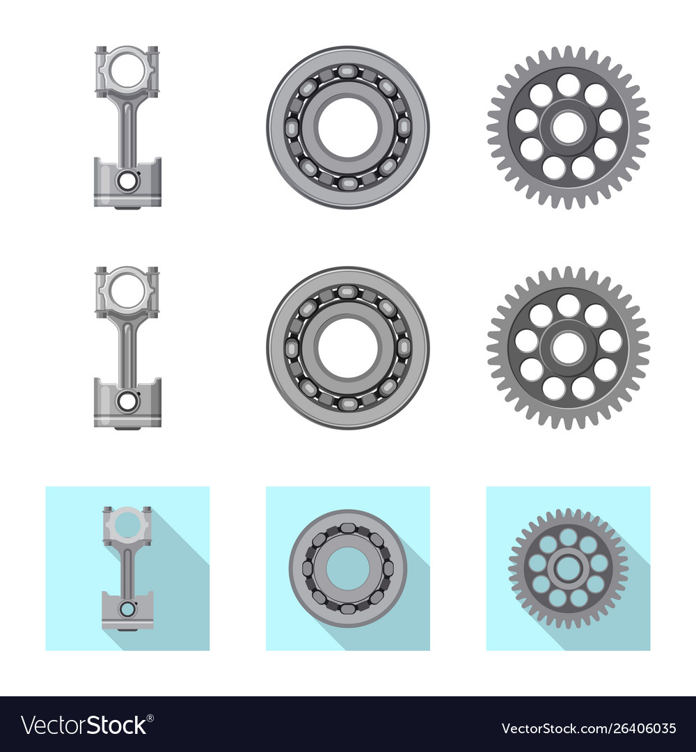 Design auto and part symbol collection vector image Design auto and part symbol collection
