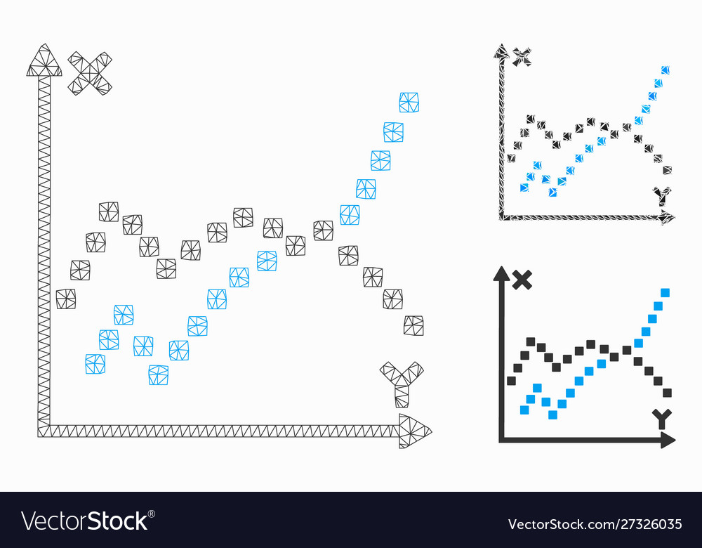 Functions plot mesh network model vector image Functions plot mesh network model