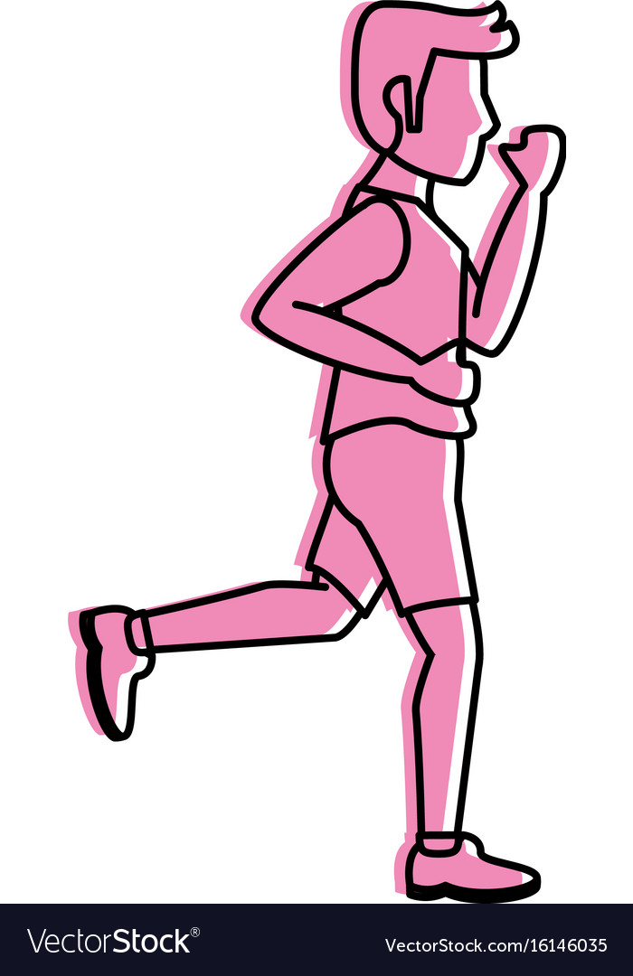 Man avatar running icon image