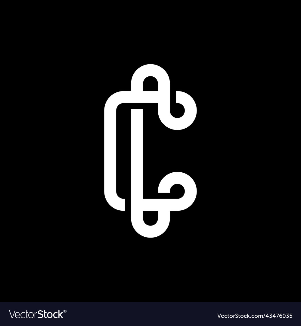 Modern letter c with overlapping line logo design vector image Modern letter c with overlapping line logo design