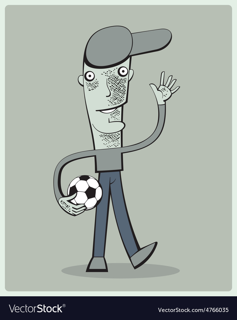 Soccer player waving