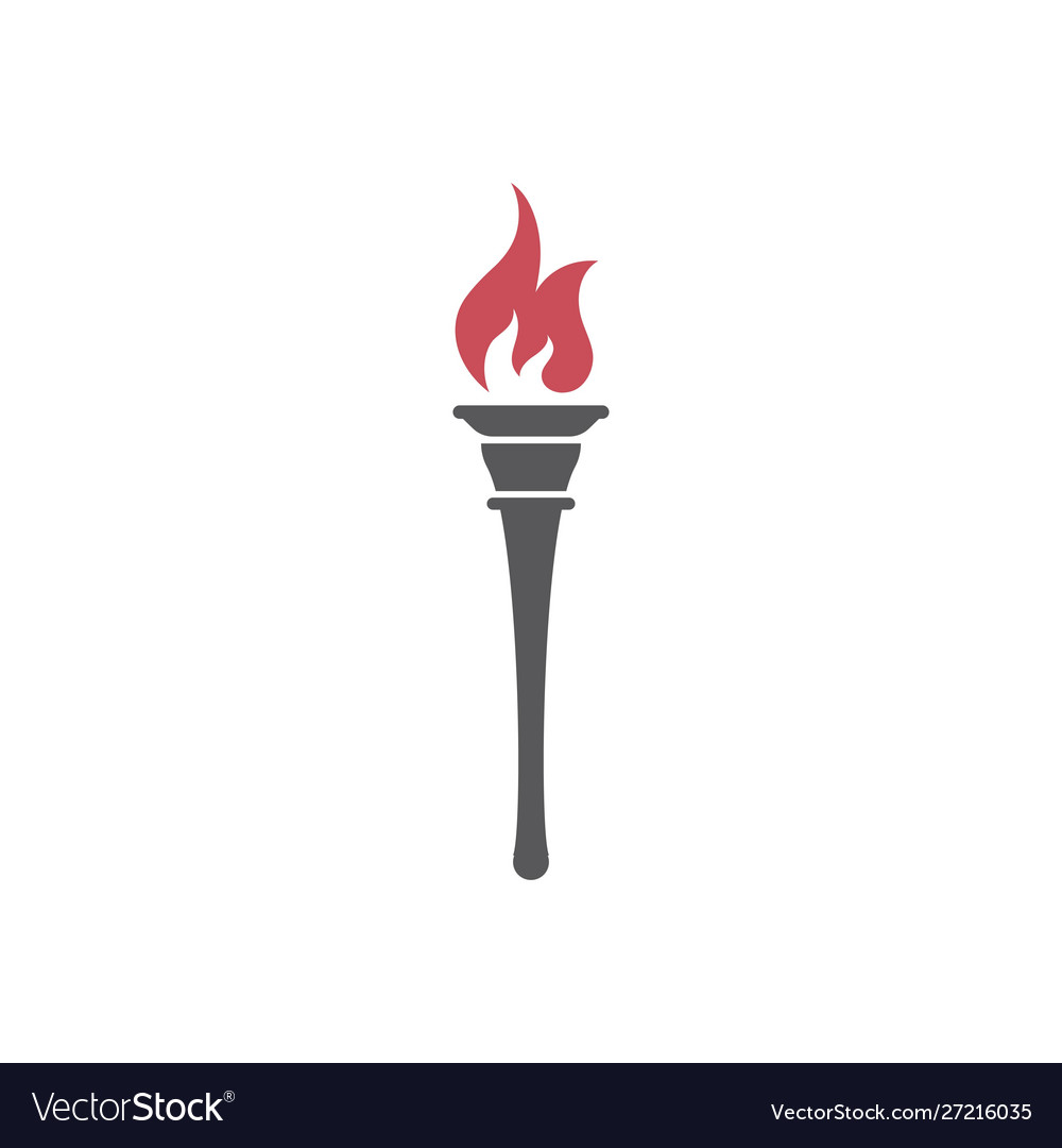 Torch icon design vector image Torch icon design