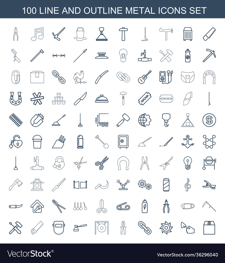 100 metal icons