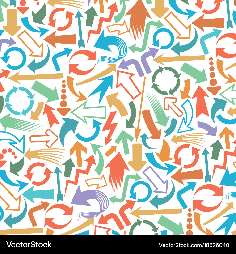 Background pattern with arrows icons Royalty Free Vector