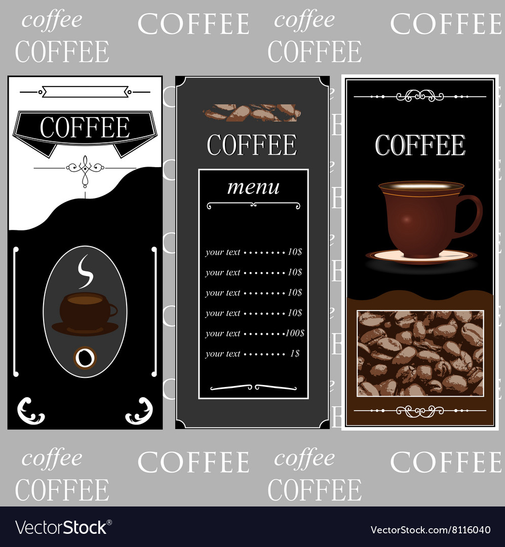 Coffee templates Royalty Free Vector Image - VectorStock