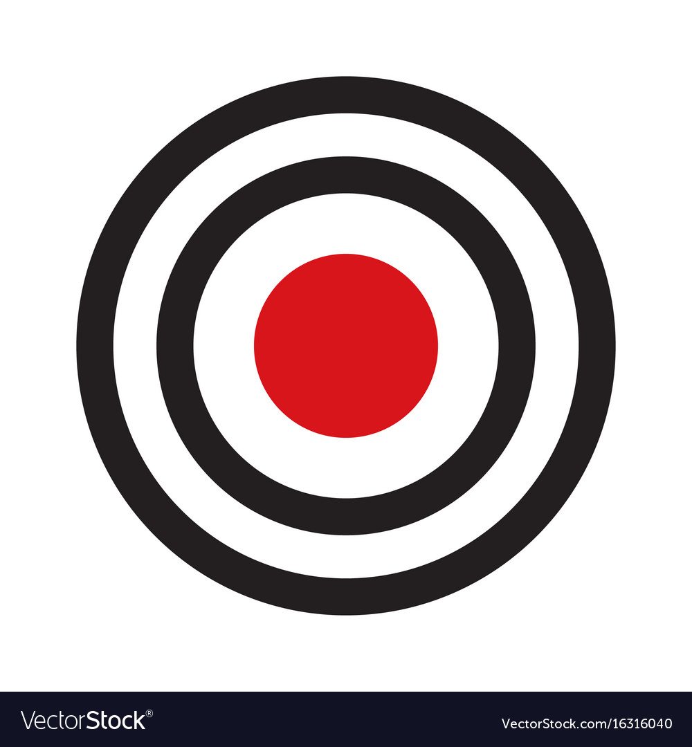 Darts Target Aim With Red Center Royalty Free Vector Image