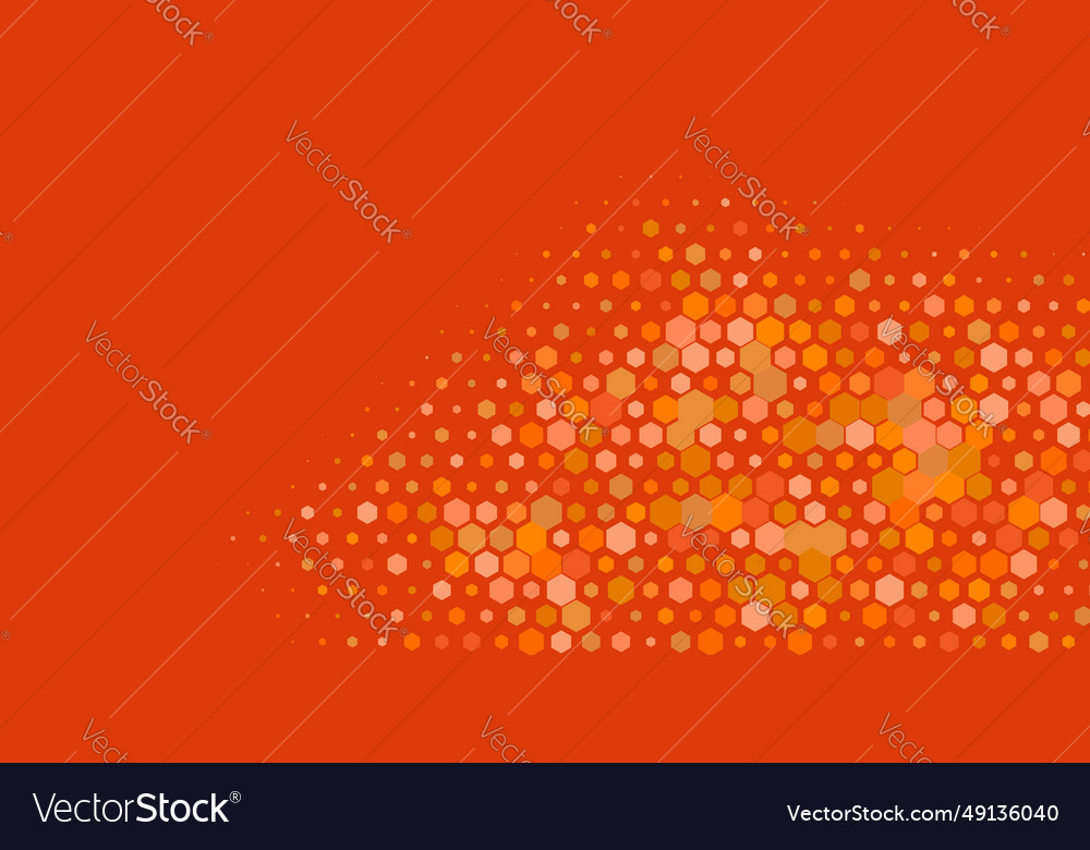 Geometric multi size hexagon with color