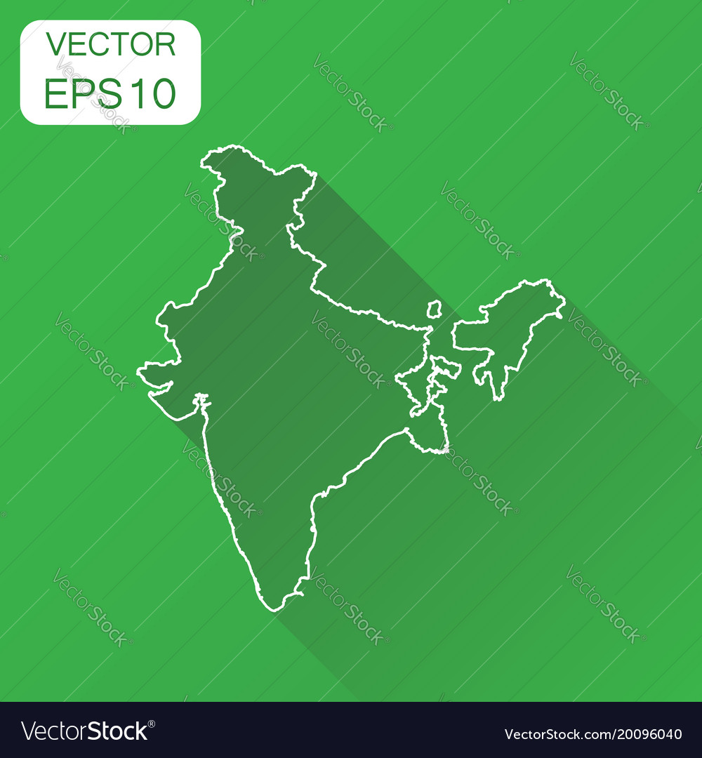 India Map Icon - Linear Style
