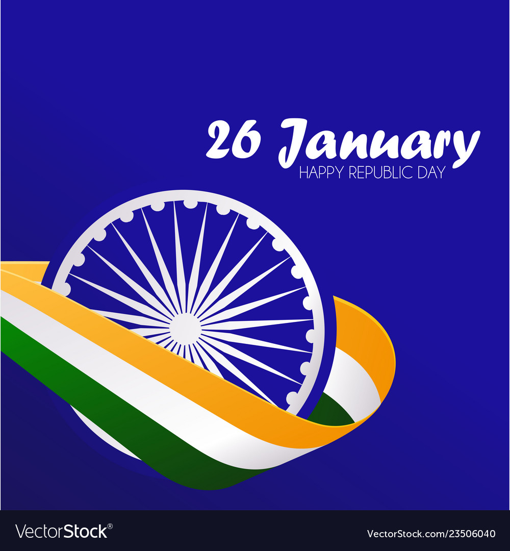 India Republic Day 26 January Indian Background Vector Image
