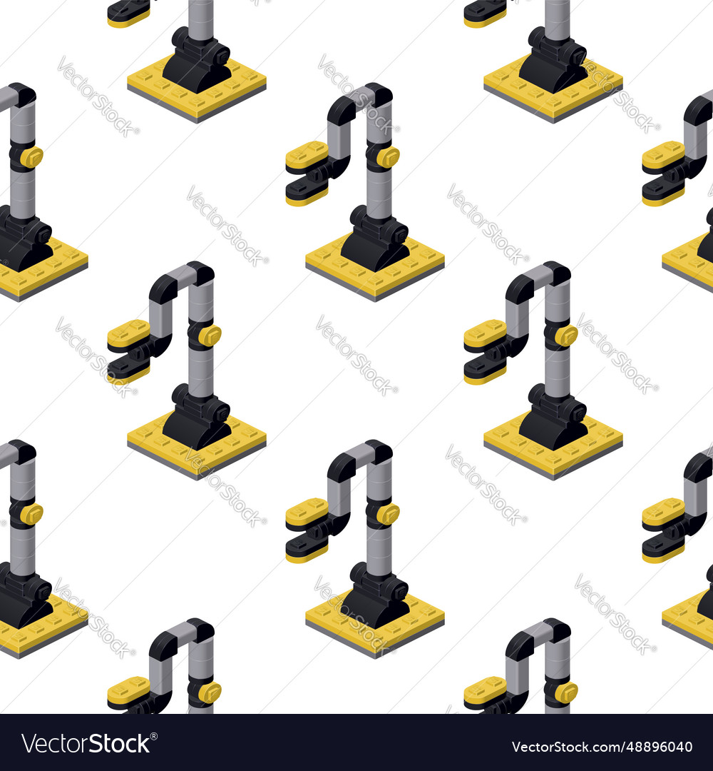 Pattern of robots in the form a hand vector image Pattern of robots in the form a hand