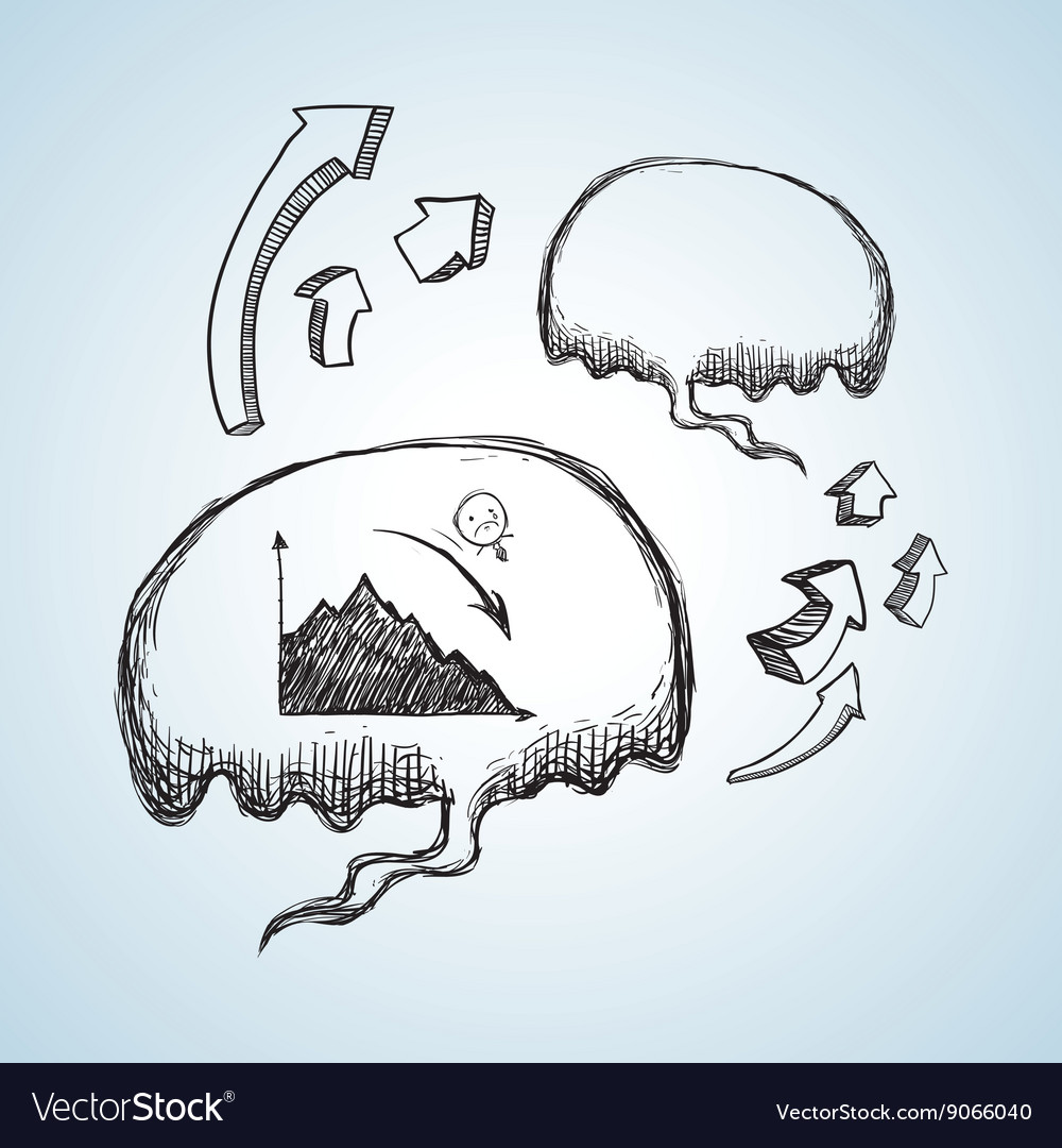 Sketch icon creative concept flat Royalty Free Vector Image