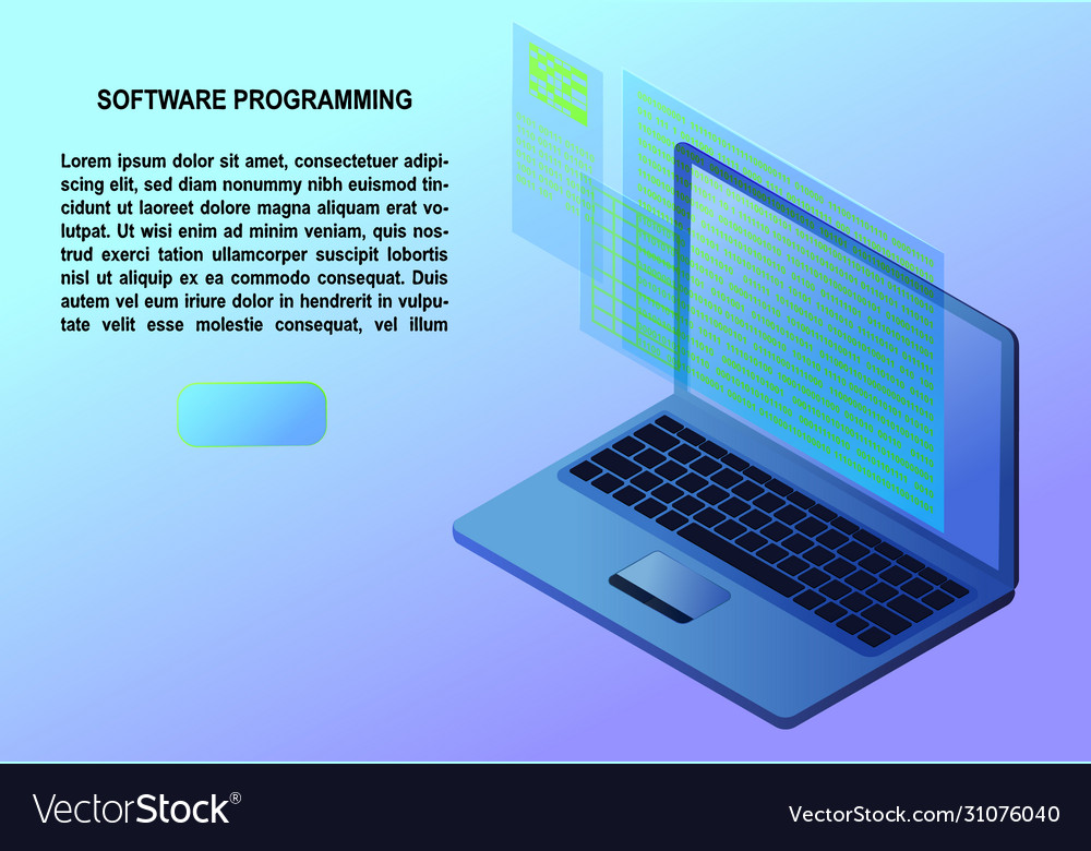 Software development and programming concept vector image Software development and programming concept