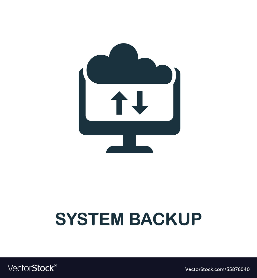 System Backup-Symbol einfaches Element aus dem Internet vector image System Backup-Symbol einfaches Element aus dem Internet