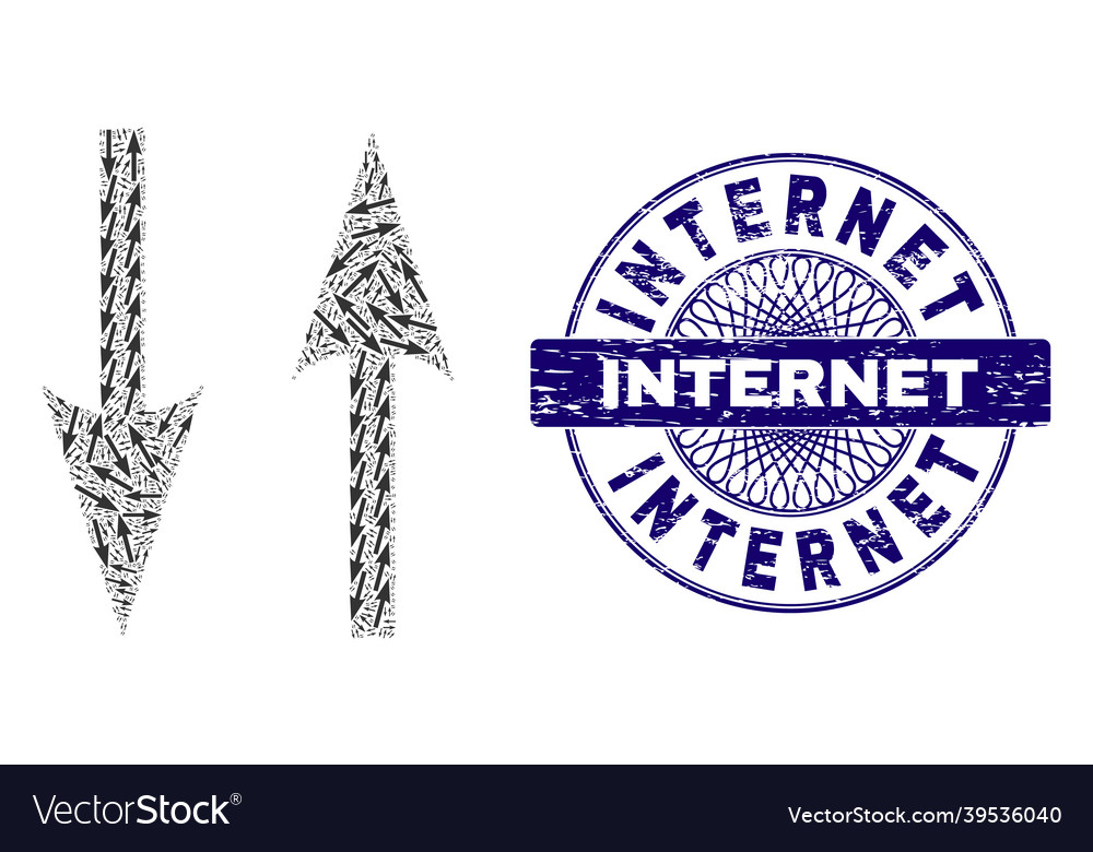 Vertical exchange arrows recursion composition vector image Vertical exchange arrows recursion composition