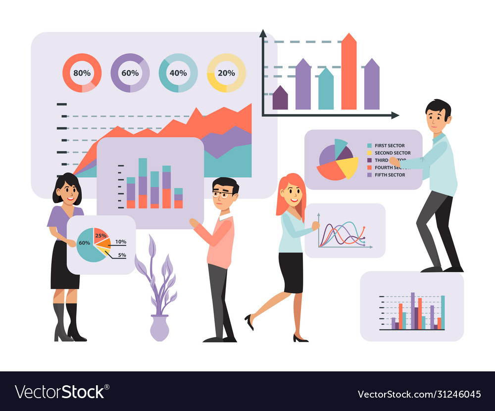 Analytic concept information collection data vector image Analytic concept information collection data