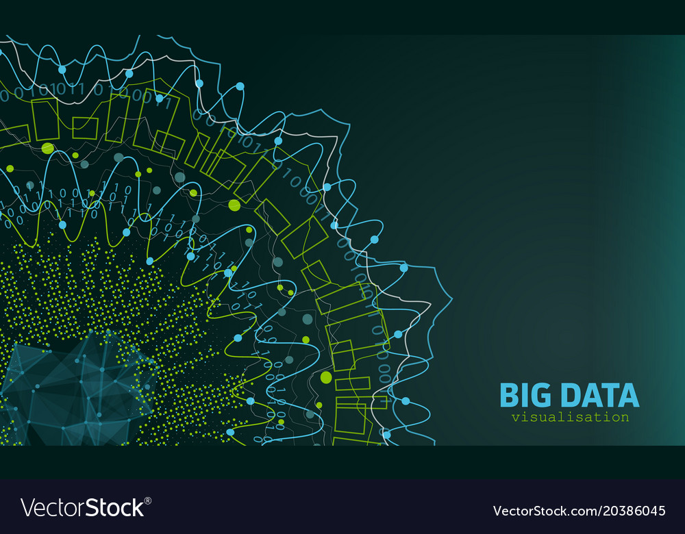 Big data visualization futuristic infographic