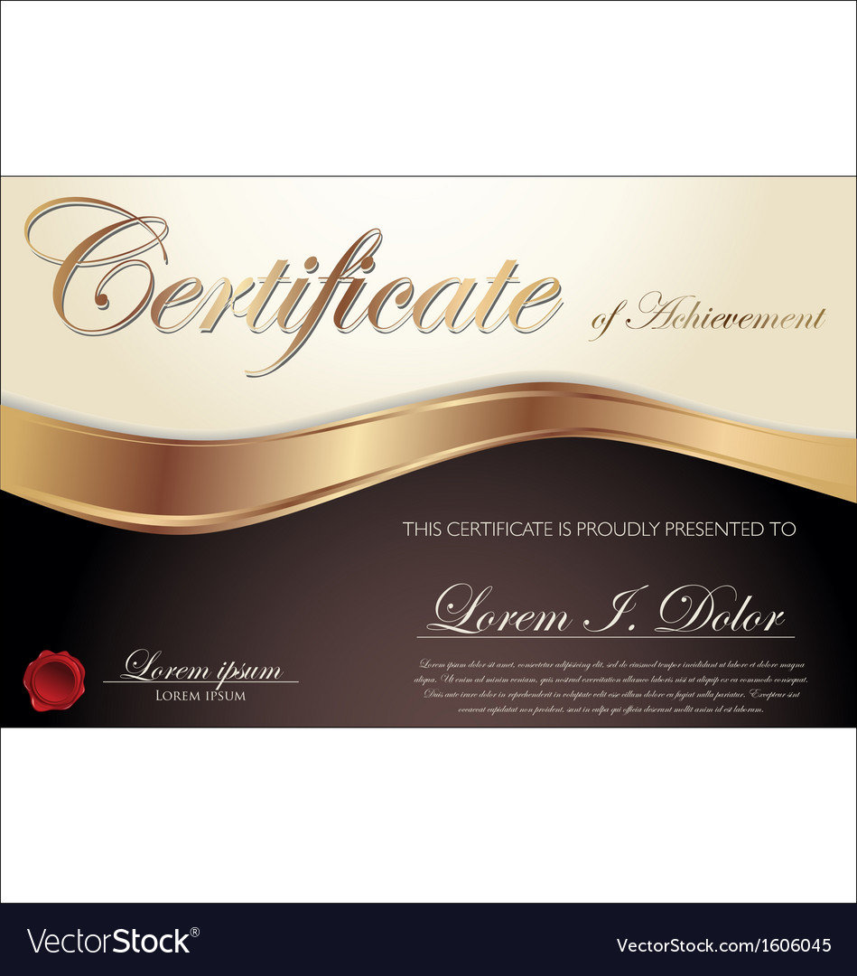 Certificate template Royalty Free Vector Image