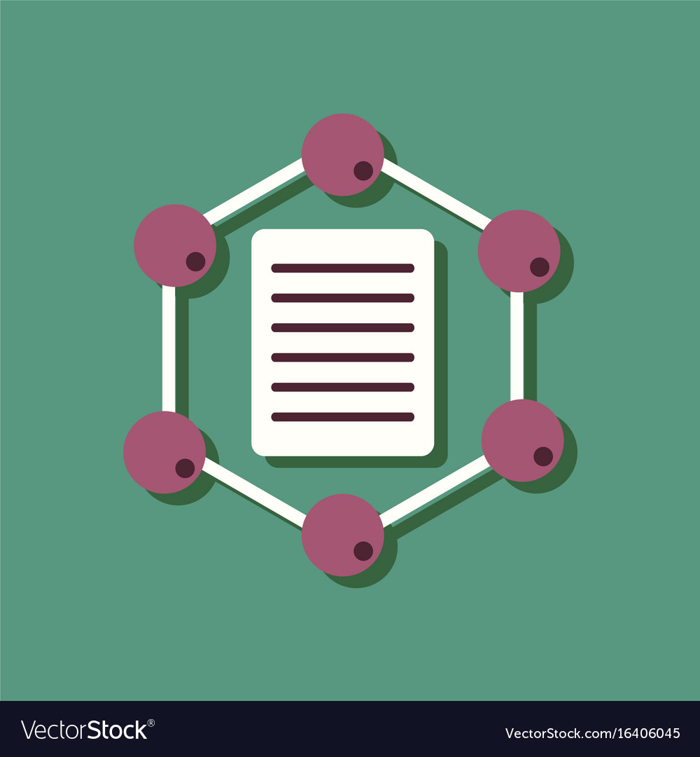 Flat icon design collection molecule and lattice
