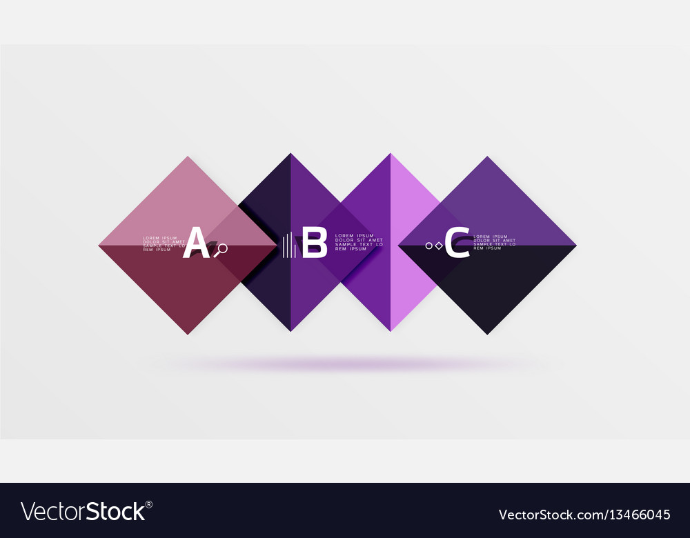 Glossy squares with text abstract geometric vector image Glossy squares with text abstract geometric