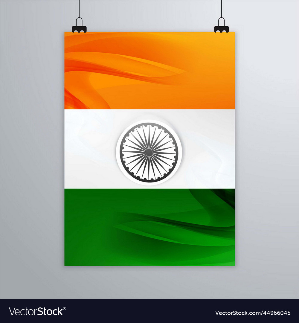 India republic day poster with flag design Vector Image