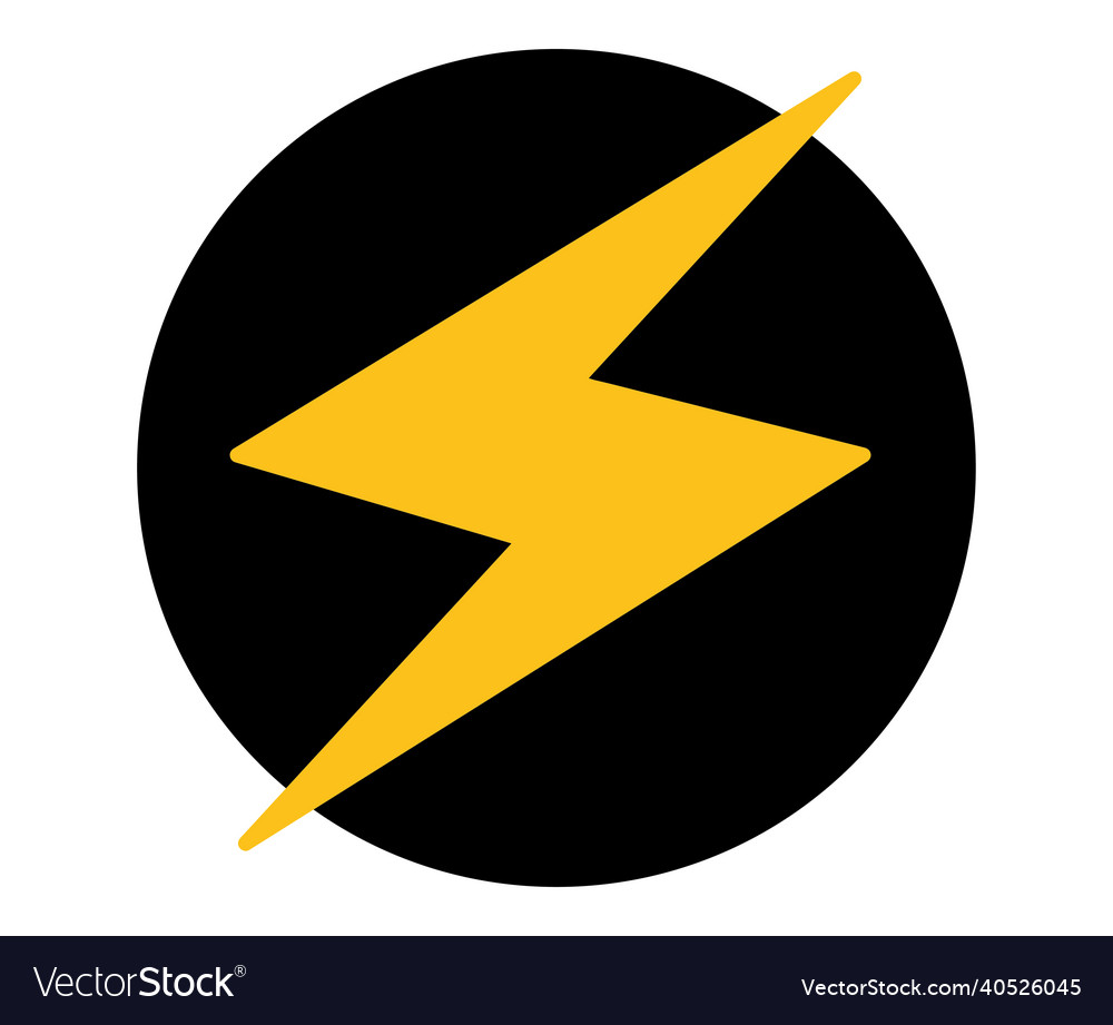 Lightning icon design vector image Lightning icon design