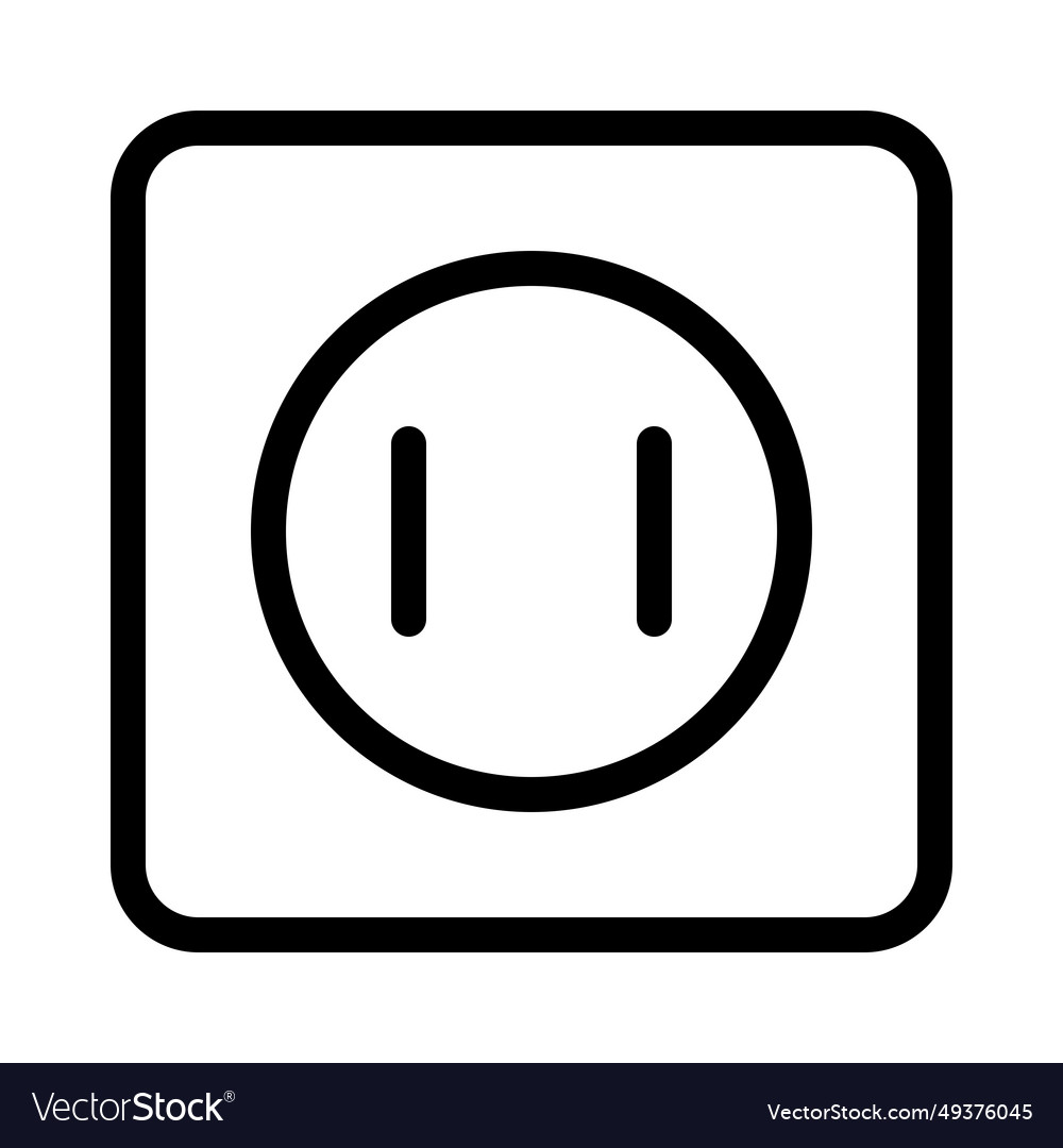 Mounted electric socket for power supply Vector Image