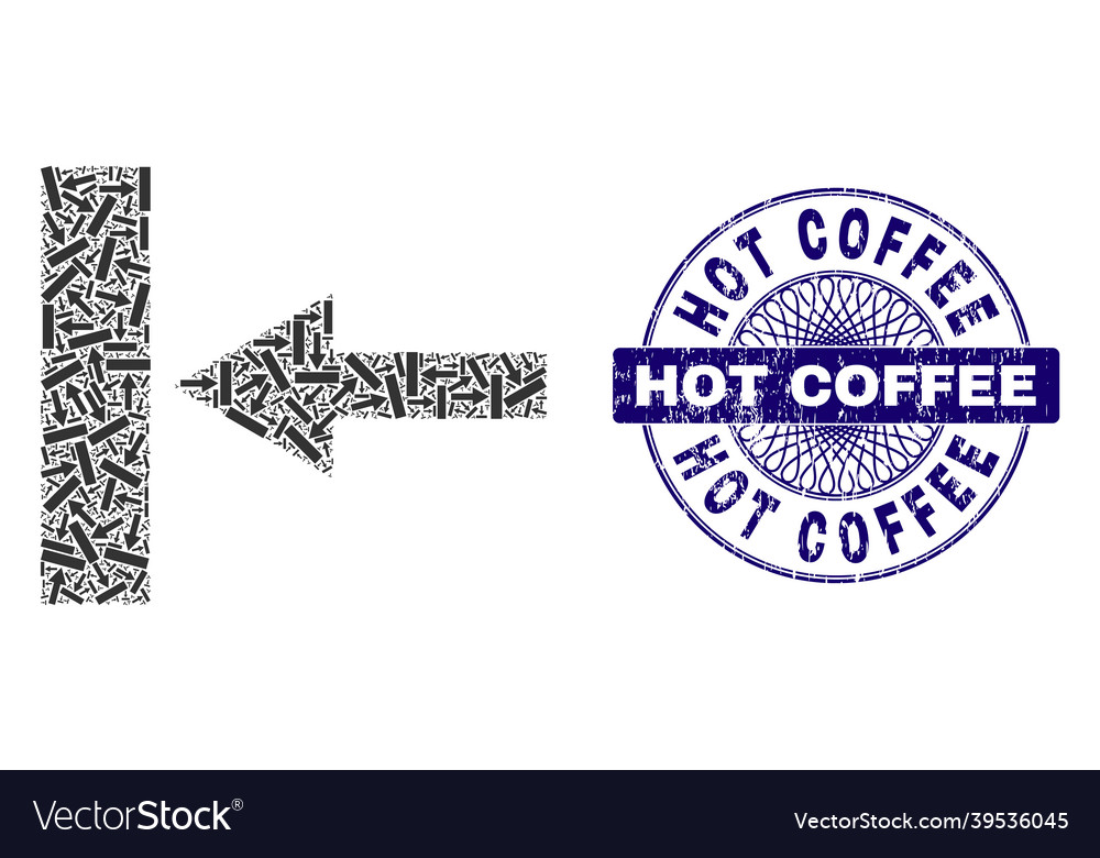 Move left fractal composition of items vector image Move left fractal composition of items