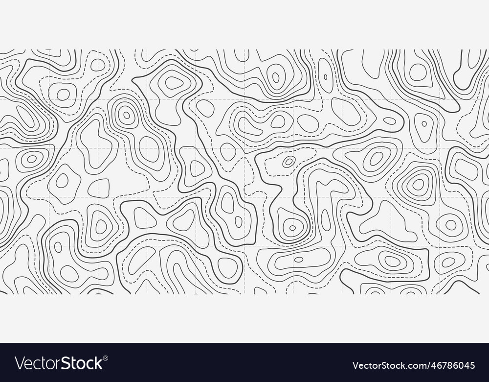 Ozean topographische Linienkarte mit kurviger Welle vector image Ozean topographische Linienkarte mit kurviger Welle