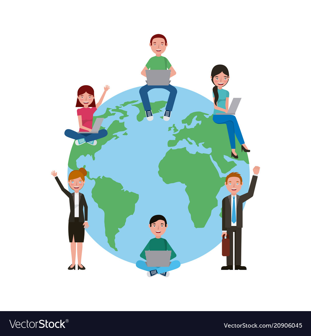 People Learning Education Related Royalty Free Vector Image