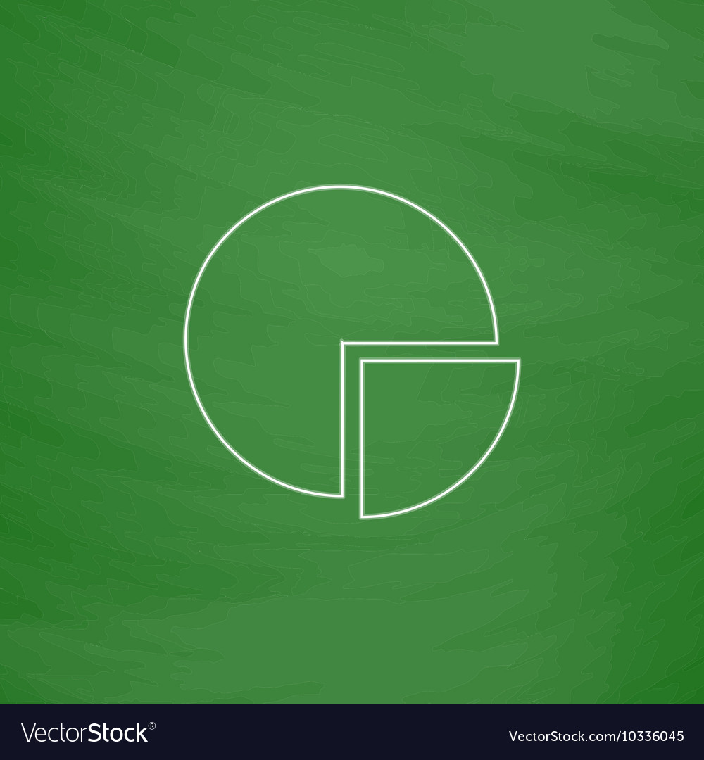 Pie chart computer symbol vector image Pie chart computer symbol