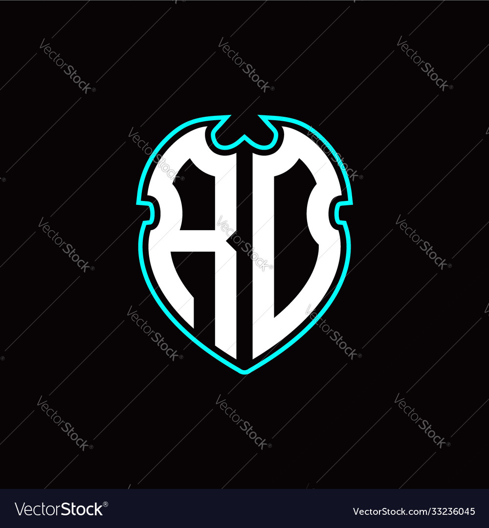 R o initial logo design with a shield shape