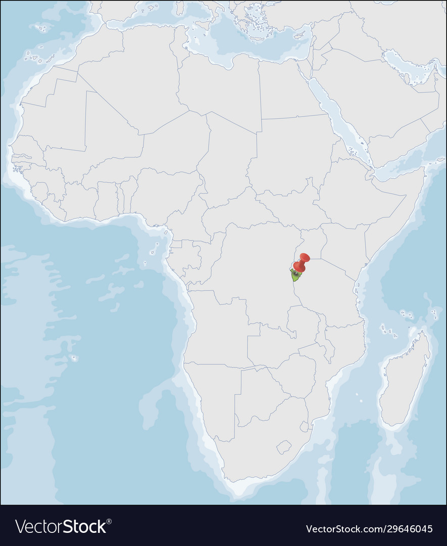 Republic burundi location on africa map