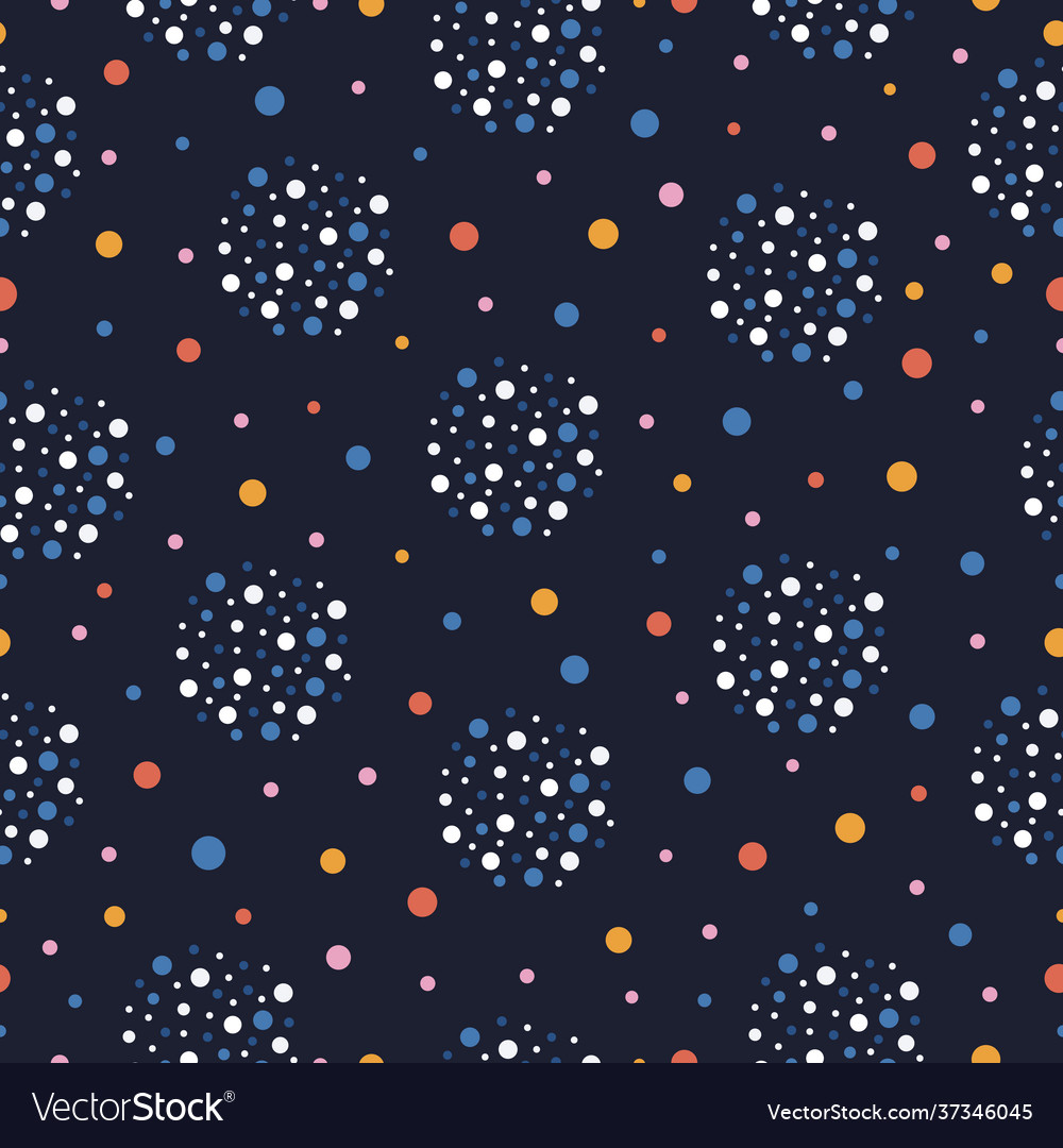 Seamless pattern on a dark background multicolored vector image Seamless pattern on a dark background multicolored