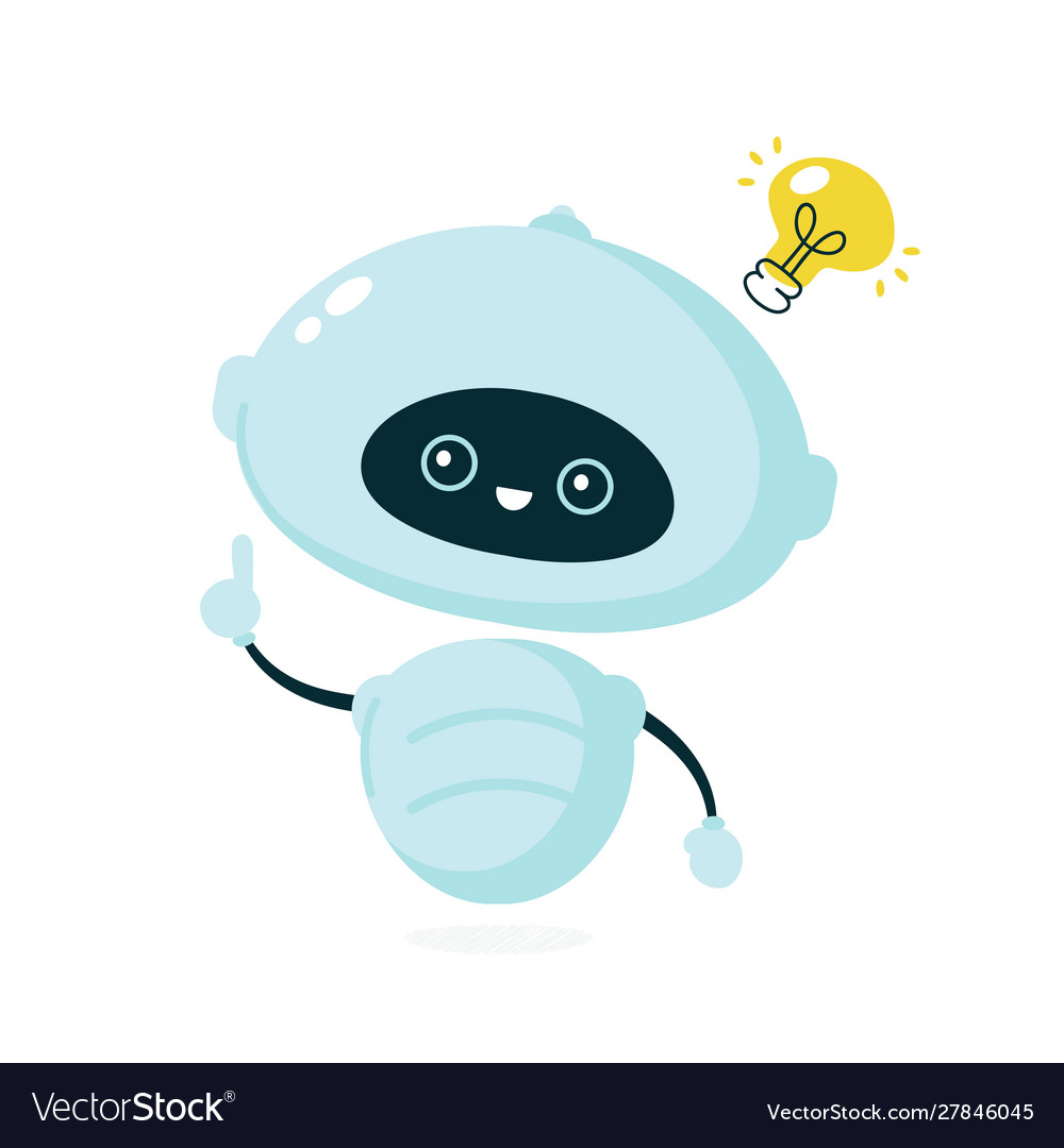 Smiling Robot with Lightbulb