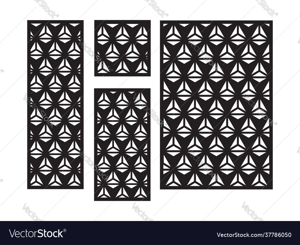 Art Deco Cnc Pattern Decorative Panel Screen Vector Image