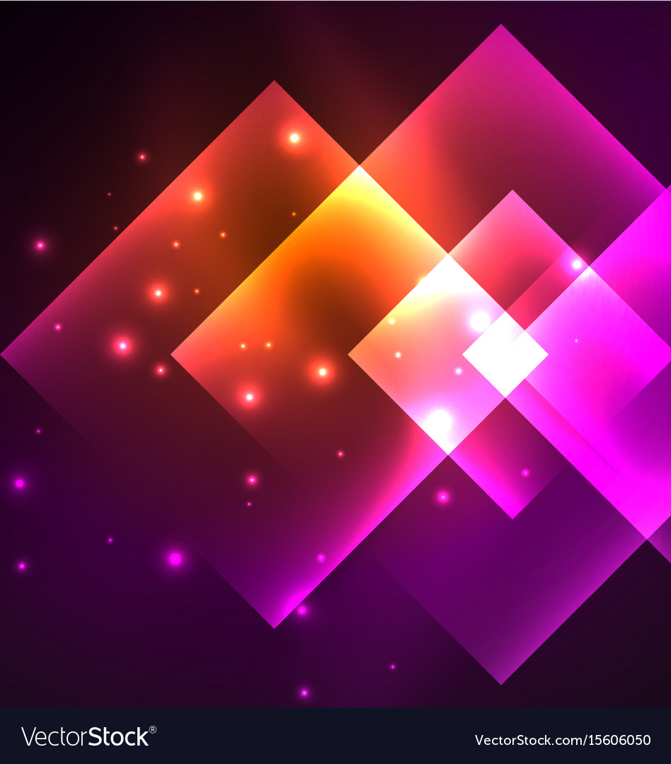 Dark background design with squares and shiny Vector Image