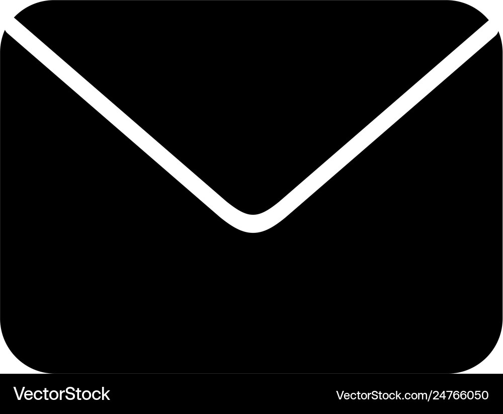 Envelope mail flat icon Royalty Free Vector Image
