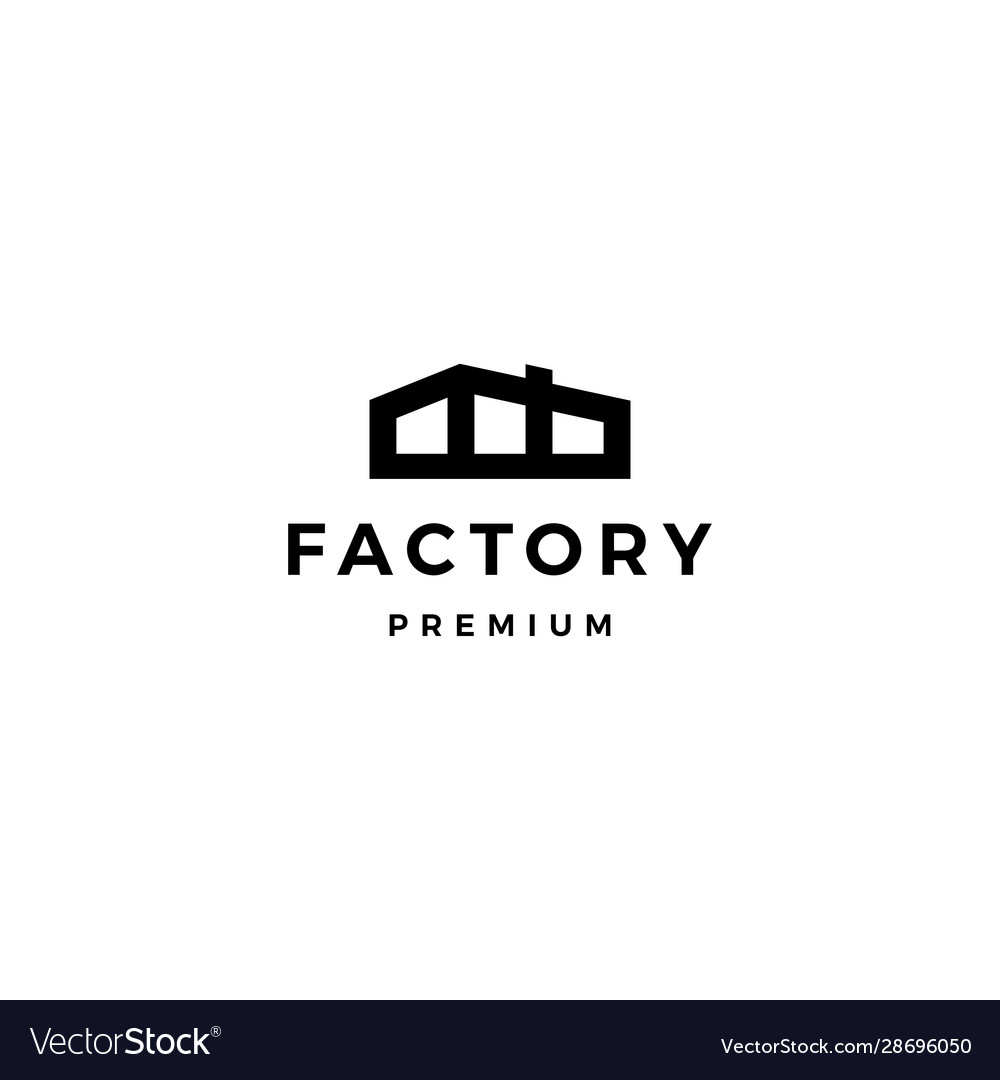 Factory logo icon Royalty Free Vector Image - VectorStock