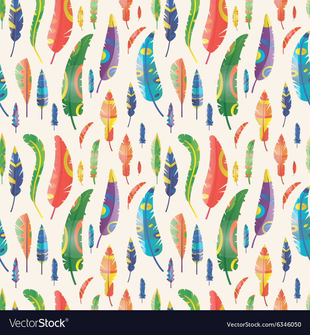 Feathers seamless pattern