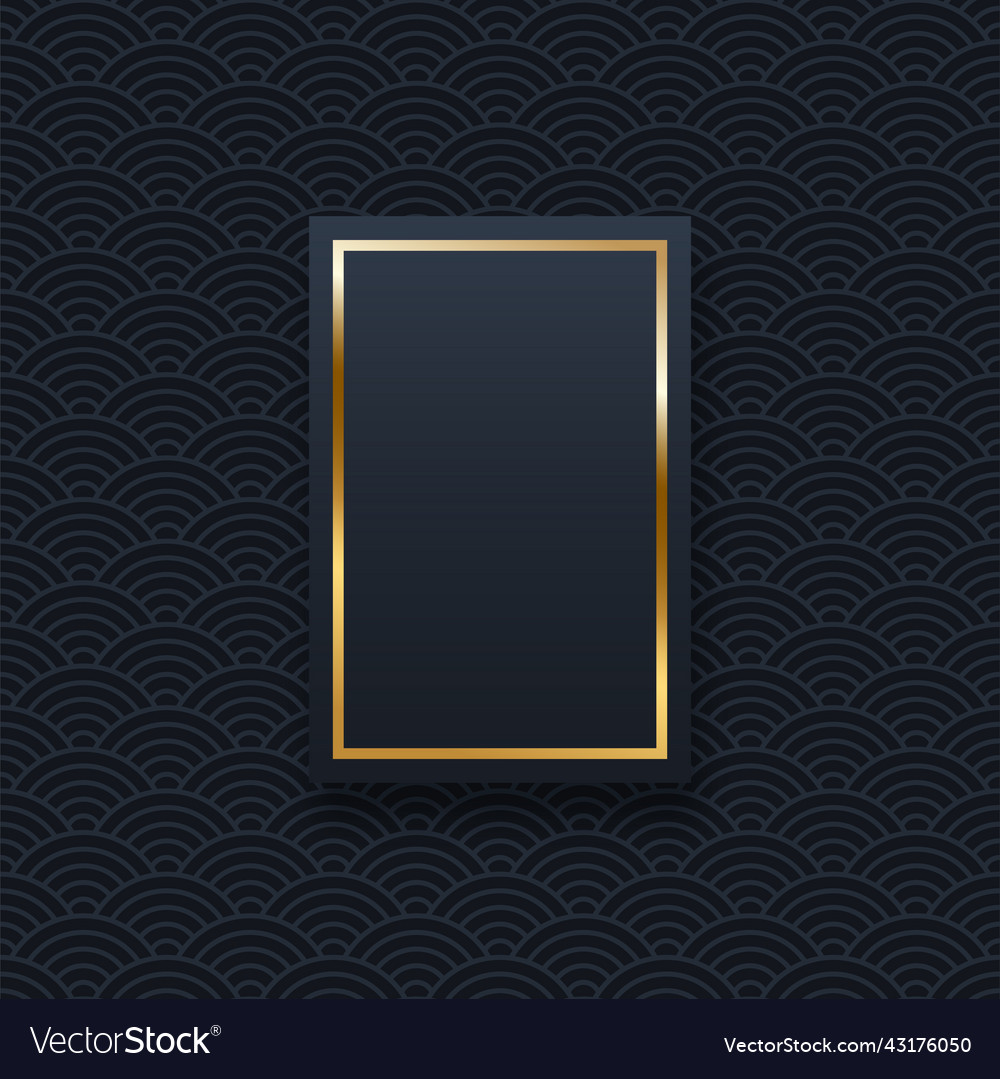 Golden rectangle frame minimalistic template