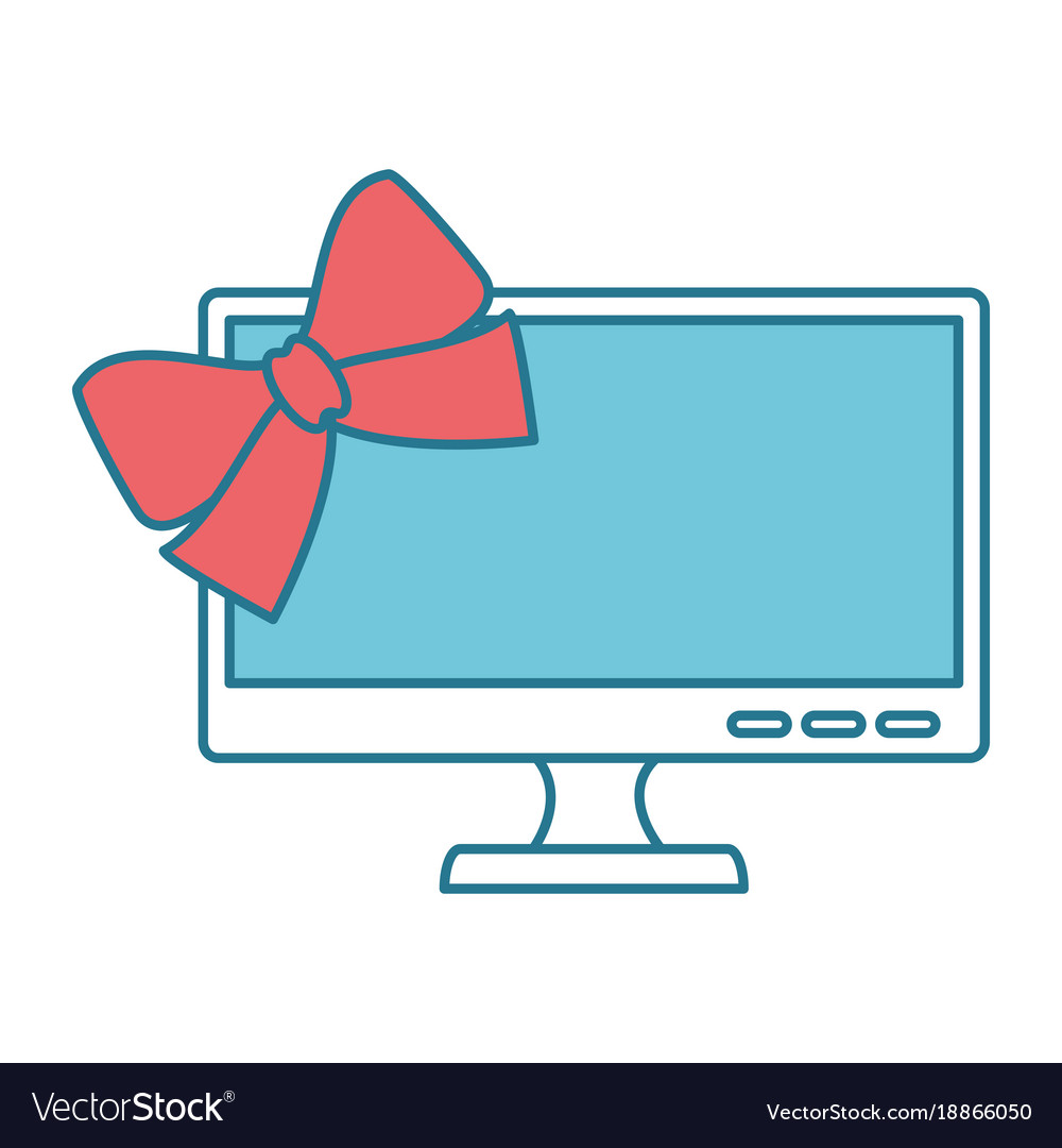 Monitor computer with bowntie